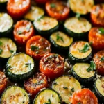 Roasted Garlic-Parmesan Zucchini, Squash & Tomatoes Recipe