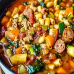 Sausage Minestrone Soup Recipe – Hearty, Flavorful & Easy