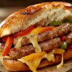 Sausage and Peppers Sandwich with Cheese | Easy Recipe