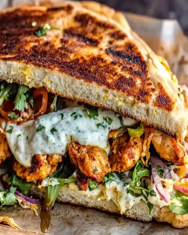 Sheet Pan Chicken Shawarma Havarti Sandwich Recipe