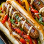 Sheet Pan Italian Sausage Heros with Honey Mustard Recipe