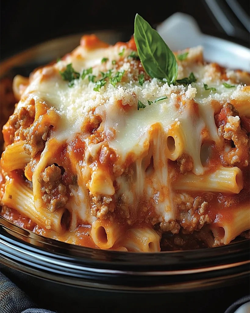 Slow Cooker Baked Ziti Recipe – Easy, Cheesy & Delicious