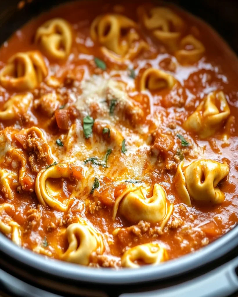 Slow Cooker Cheesy Tortellini Recipe - Comfort Food Bliss