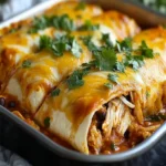 Smothered Baked Chicken Burritos - Easy and Cheesy Recipe