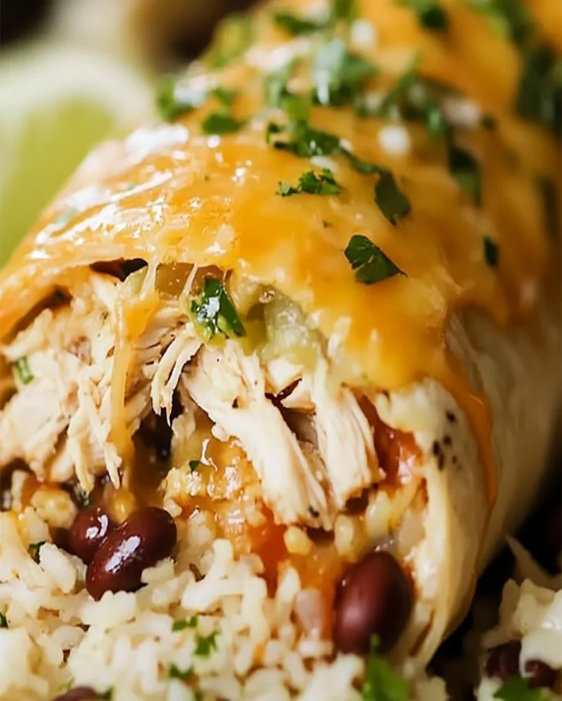 Smothered Honey Lime Chicken Burritos - Easy Recipe