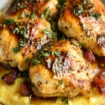 Spicy Maple Mustard Chicken with Creamy Polenta Recipe