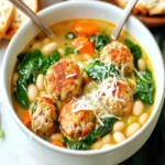 Spinach and White Bean Meatball Soup Recipe | Easy Dinner