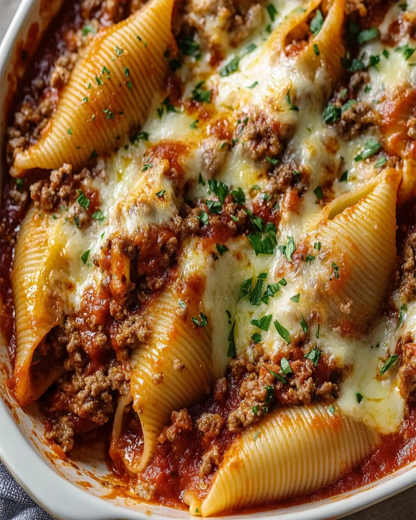 Stuffed Shells with Ground Beef Recipe - Comfort Food