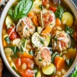 Summer Minestrone with Turkey Meatballs | Healthy Recipe