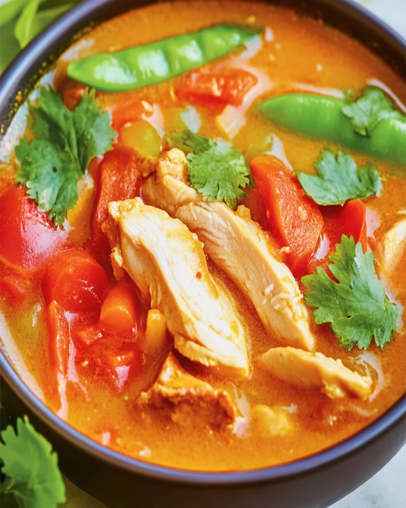 Thai Coconut Curry Chicken Soup - Easy & Creamy Recipe