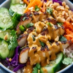 Thai Peanut Chicken Buddha Bowls - Quick & Healthy Recipe