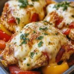 Three-Cheese Chicken Parmesan with Bell Peppers Recipe