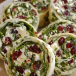 Cranberry Feta Pinwheels with Cream Cheese Recipe