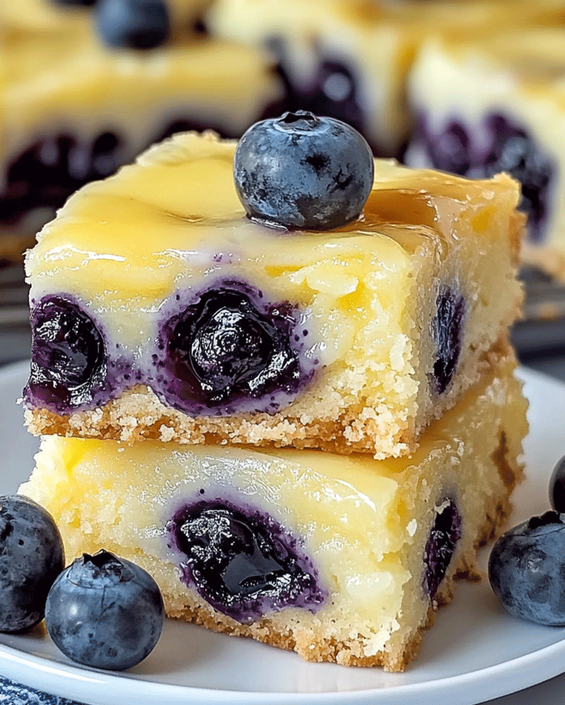 Homemade Lemon Blueberry Bars - Fresh & Delicious Recipe