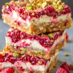 Raspberry Pistachio Cheesecake Bars – Creamy & Delicious