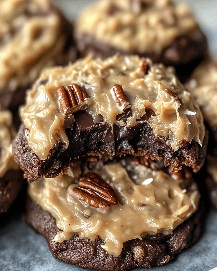 German Chocolate Ganache Cookies - Decadent Treats