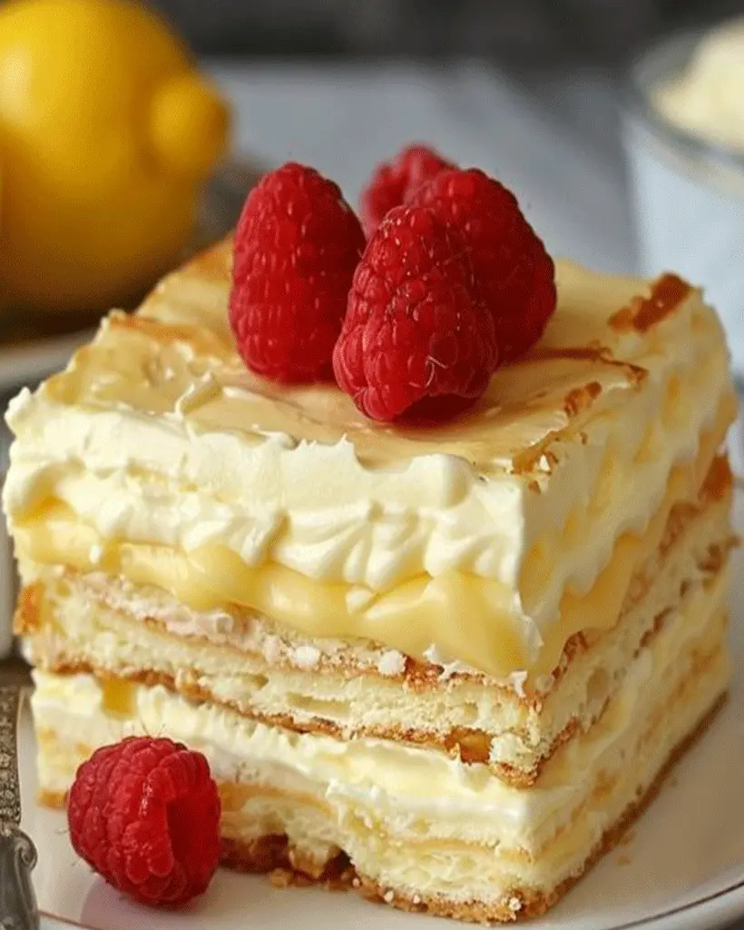 No-Bake Lemon Eclair Cake