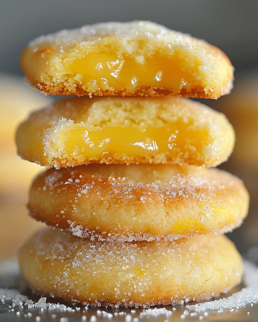 Lemon Sugar Cookies with Gooey Lemon Curd Filling