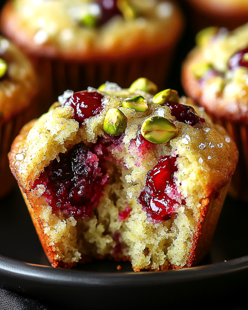 Cranberry Pistachio Muffins – Golden, Nutty & Tart Bites