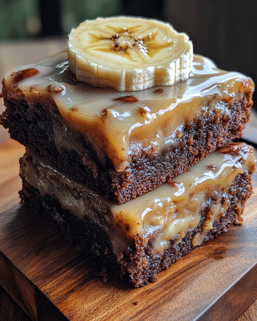 Decadent Banana Caramel Fudge Brownies | Easy Recipe