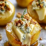 Roasted Pears with Blue Cheese, Walnuts and Honey Recipe