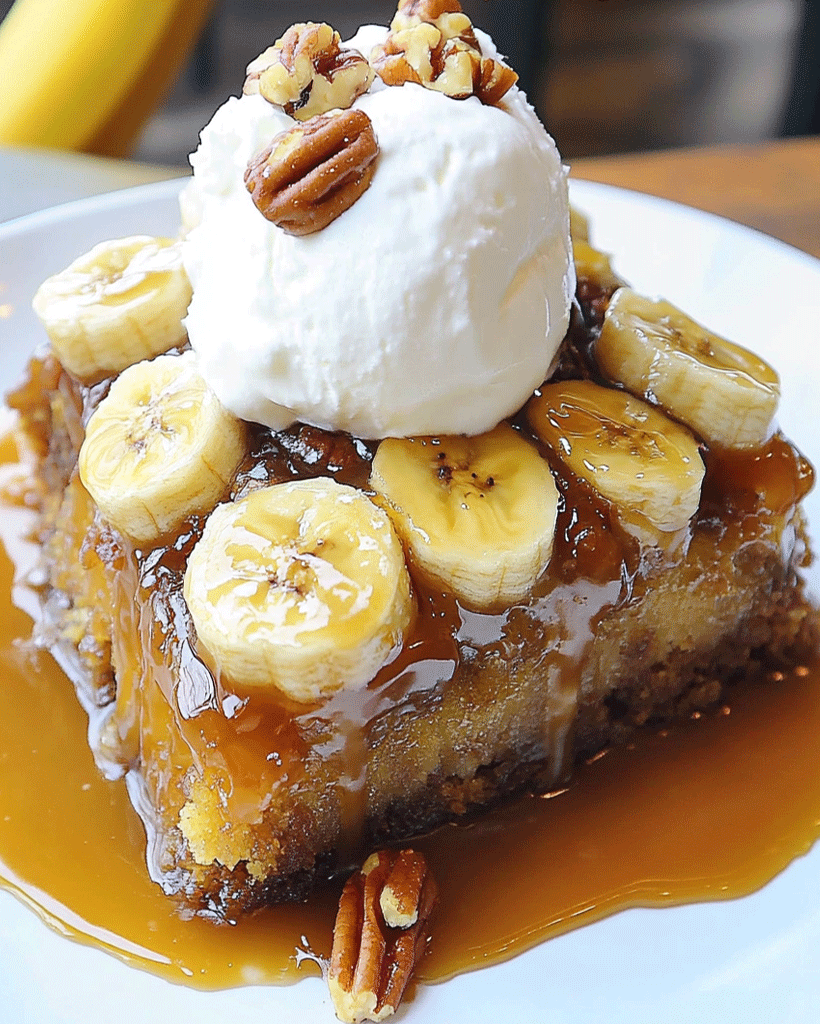 Banana Upside-Down Cake – Easy & Delicious Caramel Treat