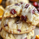 Zesty Cranberry Orange Cookies with Sweet Citrus Glaze