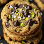 Sea Salt Pistachio Dark Chocolate Chip Cookies Recipe