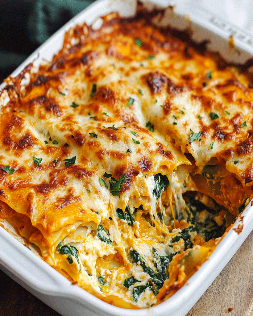 Butternut Squash and Spinach Lasagna | Creamy & Delicious