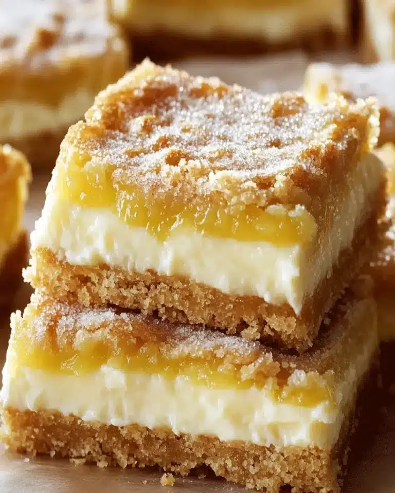 Lemon Cream Cheese Bars Recipe – Tangy & Creamy Dessert