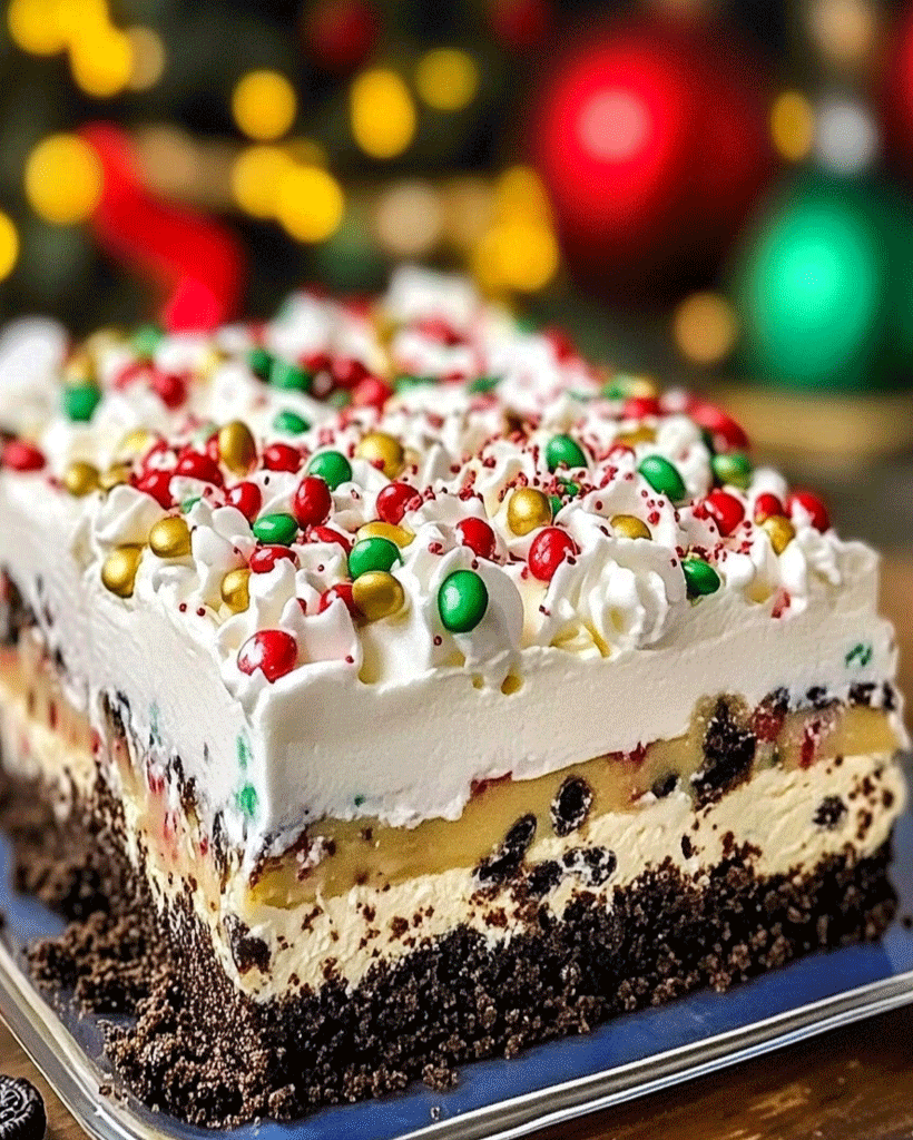 No Bake Christmas Cookie Lasagna – Festive Holiday Dessert