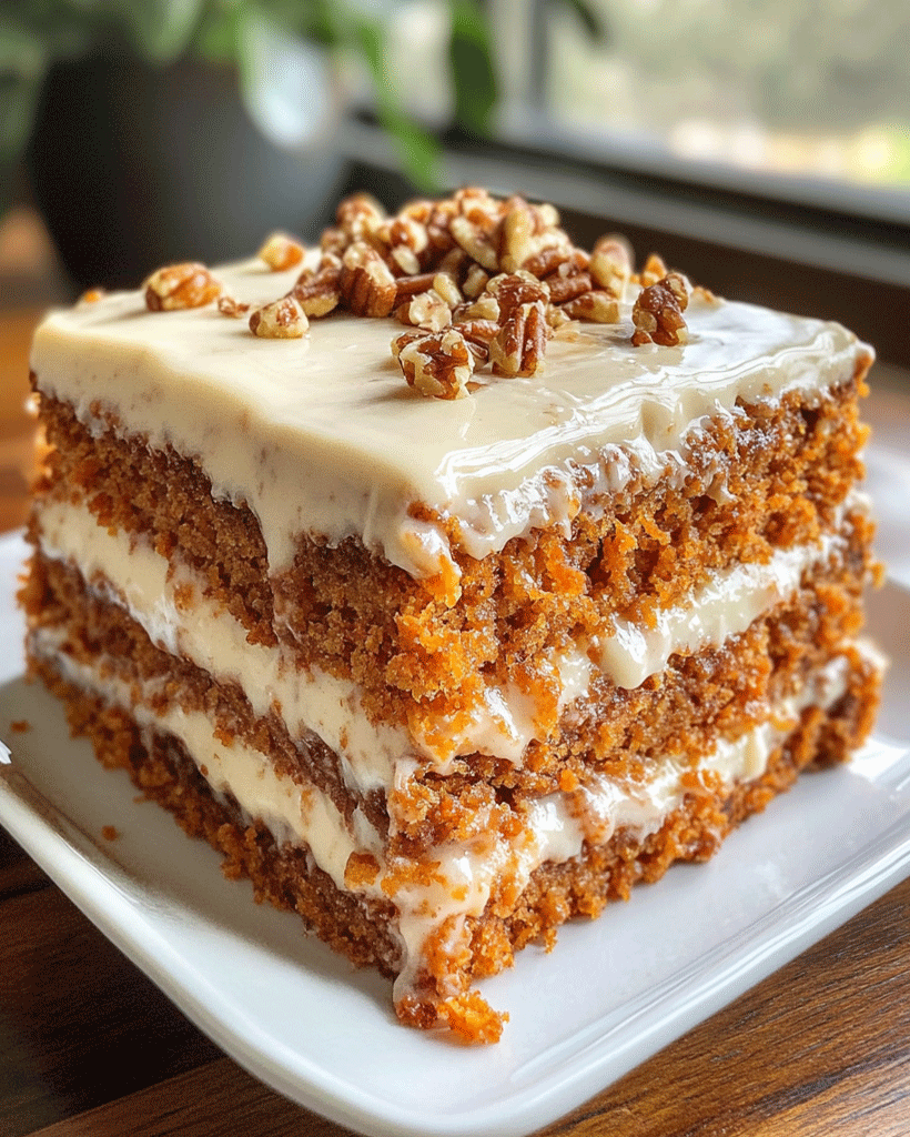 Honey Bun Carrot Cake with Cinnamon Cream Frosting