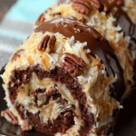 German Chocolate Coconut Pecan Roll Cake Delight