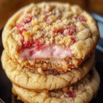 Strawberry Crunch Cheesecake Stuffed Cookies Recipe