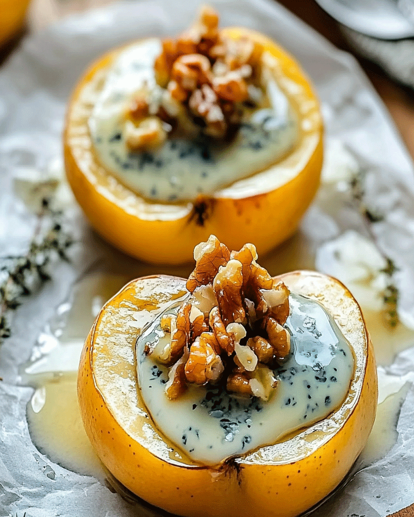 Roasted Apples with Blue Cheese & Honey Delight