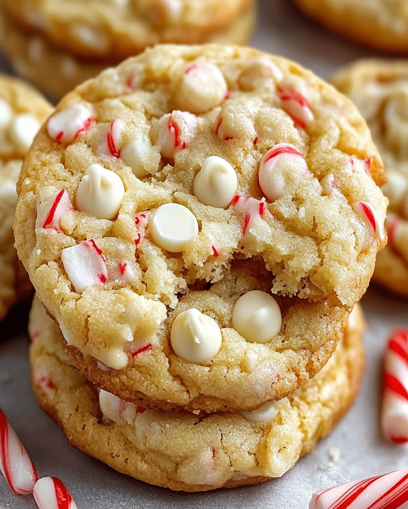 White Chocolate Candy Cane Cookies – Festive & Crunchy Treats