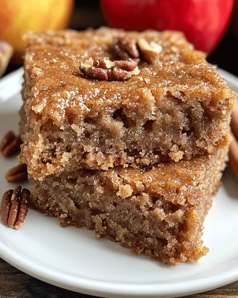 Apple Sauce Spice Cake Bars Recipe – Easy Fall Dessert