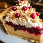 No Bake Cranberry Butterscotch Pie - Festive Delight!