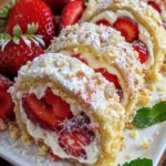 Strawberry Shortcake Cheesecake Dessert Sushi Rolls Recipe