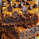 Gooey Chocolate Chip Cookie Dough Brownie Bars Recipe