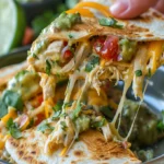 Crockpot Queso Chicken Quesadillas - Easy Cheesy Delight