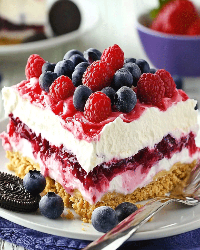 No-Bake Berry Cheesecake: Easy Layered Berry Bliss Recipe