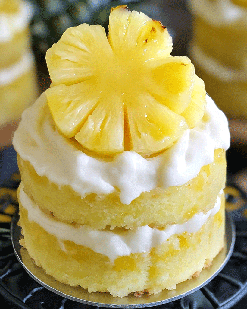 Mini Pineapple Layered Cakes – Tropical Delight Recipe