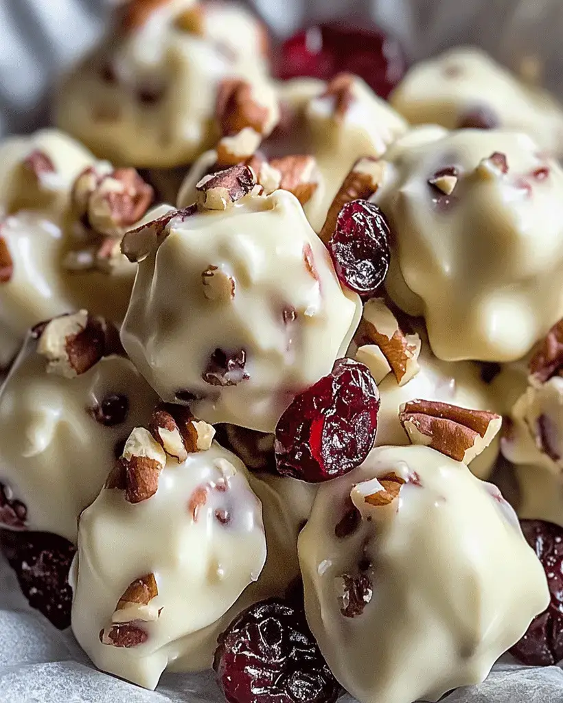 White Chocolate Cranberry Pecan Clusters | Easy Treats