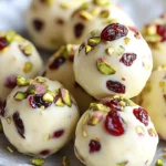 Cranberry Pistachio White Chocolate Truffles Recipe