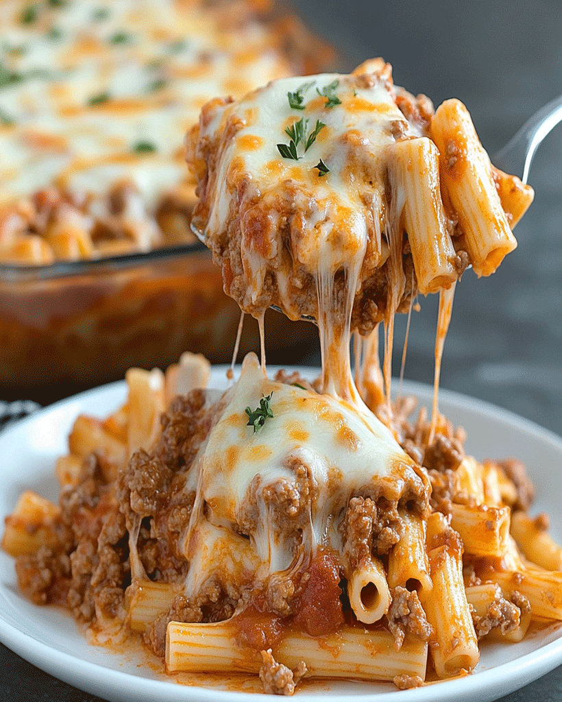 Creamy Cheesy Baked Ziti Recipe - Easy Dinner Delight