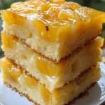 Pineapple Upside-Down Cake Bars - Golden Pineapple Bliss