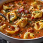 Slow Cooker Tomato Tortellini Soup