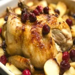 Apple Cranberry Roasted Chicken - Easy Dinner Recipe