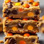 Chewy Peanut Butter Chocolate Candy Bars